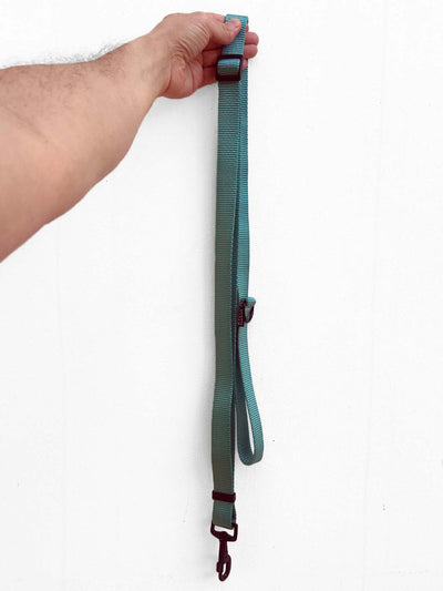 MAGNUS Canis pale teal nylon webbing strap dog leash.