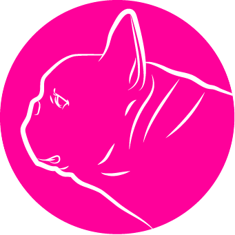 breathe-easy official stamp icon in hot pink.