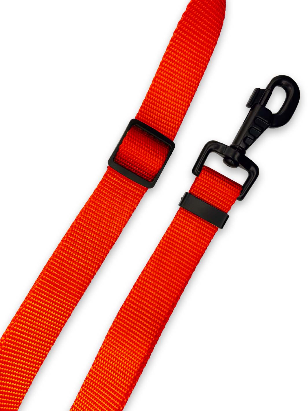 Neon orange nylon strap webbing dog leash clip by MAGNUS Canis.